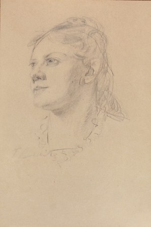 Teodor AXENTOWICZ (1859-1938), Głowa kobiety