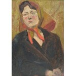 Kazimierz ZIELENIEWSKI (1888-1931), Kobieta w chuście - Żona artysty (?)