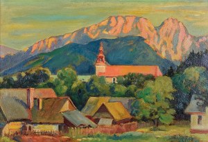 Antoni WIPPEL (1882-1969), Giewont o zachodzie słońca