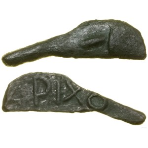 Greece and post-Hellenistic, dolphin-shaped bronze, (6th to 5th century B.C.)