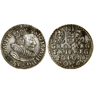 Polska, trojak, 1592, Malbork