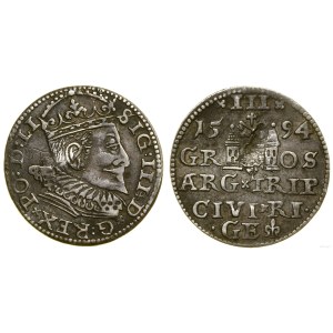 Polonia, trojak, 1594, Riga
