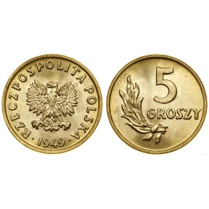 Poland, 5 pennies, 1949, Basel