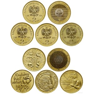 Polonia, serie di 5 x 2 zloty, 2000, Varsavia