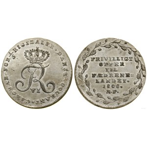 Denmark, 1/6 thaler, 1808, Altona