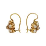 Earrings in the form of flowers, late 19th century