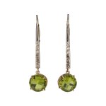 Long earrings with peridot, Western Europe, 20th century