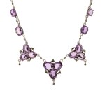 Amethyst necklace, early 20th century