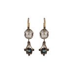 Pendant earrings with diamonds and sapphires, 19th/20th century