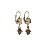 Pendant earrings with diamonds and sapphires, 19th/20th century