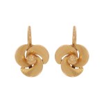 Earrings in the form of gold flowers, Western Europe, 1st half of the 20th century