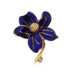 Enamel brooch, mid-20th century