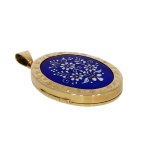 Medallion with cobalt enamel, 20th century