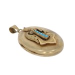 Medallion with turquoise, Austria, late 19th century