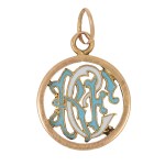 Pendant with monogram "RCF", early 20th century