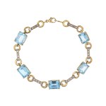 Bracelet with topaz and diamonds, 21st century