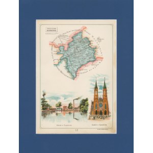 Gubernia Warszawska Powiat Błoński Józef Michał Bazewicz [mapa Królestwo Polskie 1907]