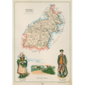 Gubernia Kaliska Powiat Sieradzki Józef Michał Bazewicz [mapa Królestwo Polskie 1907]
