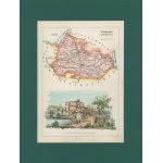 Gubernia Lubelska Powiat Biłgorajski Józef Michał Bazewicz [mapa Królestwo Polskie 1907]