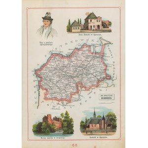 Gubernia Radomska Powiat Opoczyński Józef Michał Bazewicz [mapa Królestwo Polskie 1907]