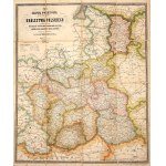 Mappa pocztowa guberniya Królestwa Polskiego z wykazanie wszelkich dróg oraz odległości na nich układony pod pod najnowsze z źródeł urzędowych Nakład i własność F. Jasprzykiewicz [1902].