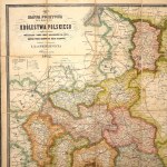 Mappa pocztowa guberniya Królestwa Polskiego z wykazanie wszelkich dróg oraz odległości na nich układony pod pod najnowsze z źródeł urzędowych Nakład i własność F. Jasprzykiewicz [1902].