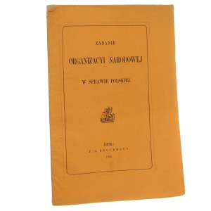 Úloha Národnej organizácie v poľskej veci [1864].