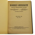 Wiadomości archeologiczne t. VIII redaktor Włodzimierz Antoniewicz [1923]