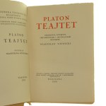 Teajtet Platon przeł. oraz wstępem i objaśnieniami opatrzył Władysław Witwicki [1936]