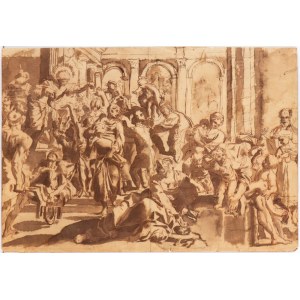 Saint Roch distribuant des aumônes aux pauvres, d'après Annibale Caracci