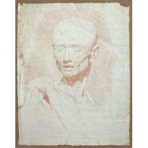Louis Pierre Deseine (attribuito a) ( 1749 - 1822 ), Tête d'Écorché (The Flayed Man)
