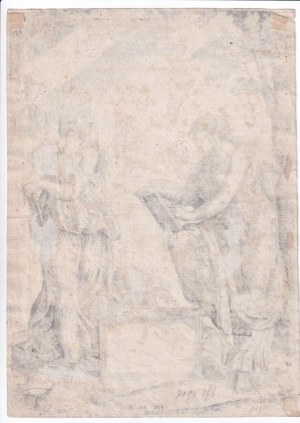 Marcantonio Raimondi (copia da) ( c. 1480 - 1534 ), Two Sibyls and the Zodiac