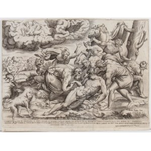 Nicolas Beatrizet (attribuito a) ( c. 1507 - 1573 ), Death of Meleager, after Francesco Salviati