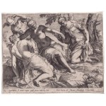Agostino Carracci ( 1557 - 1602 ), Mercury and the Three Graces, after Jacopo Tintoretto, 1589