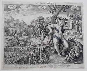 Adriaen Collaert (copia da) ( 1560 - 1618 ), Autumnus Baccho, after Marteen de Vos