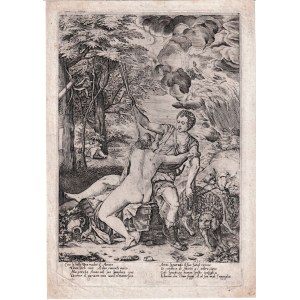 Jan Collaert II ( 1561 ca. - 1620 ca. ), Venus and Adonis, after Titian