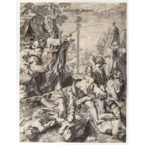 Francesco Villamena ( 1566 - 1626 ), Moses und die Bronzeschlange, von Ferrau Fenzoni