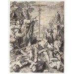 Francesco Villamena ( 1566 - 1626 ), Moses and the Bronze Serpent, by Ferrau Fenzoni