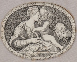 Aegidius Sadeler II ( 1568 1629 ), Madonna and Child with the Infant Saint John, after Parmigianino