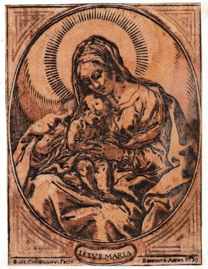Giovanni Battista Coriolano ( 1579 - 1649 ), Virgin with the Child on the Left, after Guido Reni