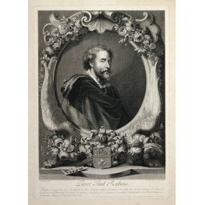 Jean Audran ( 1667 - 1756 ), Portrait of Pierre Paul Rubens, after Anton van Dyck