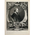 Jean Audran ( 1667 - 1756 ), Portrait of Pierre Paul Rubens, after Anton van Dyck
