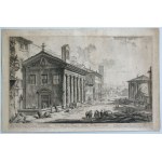 Giovanni Battista Piranesi ( Mogliano Veneto 1720 - Venezia 1778 ), Veduta del Tempio della Fortuna virile