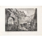 Giovanni Battista Piranesi ( Mogliano Veneto 1720 - Venezia 1778 ), Veduta interna dell'Atrio del Portico di Ottavia, 1823