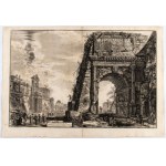 Giovanni Battista Piranesi ( Mogliano Veneto 1720 - Venezia 1778 ), Veduta dell'Arco di Tito, 1771