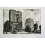 Giovanni Battista Piranesi ( Mogliano Veneto 1720 - Venezia 1778 ), Veduta del Sepolcro di Pisone Liciniano su l'antica via Appia
