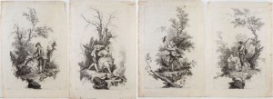 Joseph Wagner ( 1706 - 1786 ), Four Seasons, after Jacopo Amigoni