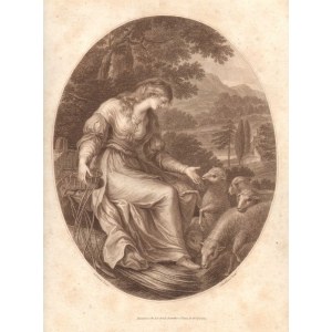 Francesco Bartolozzi ( 1728 - 1815 ), Adelaide or the Shepherdess of the Alps