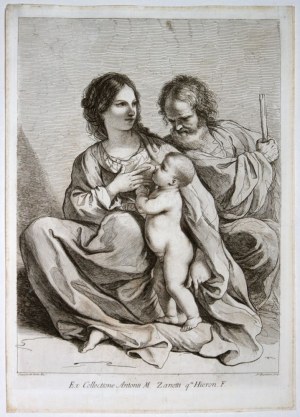 Francesco Bartolozzi ( 1728 - 1815 ), The Holy Family, after Guercino