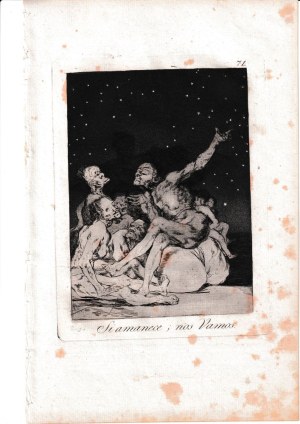 Francisco Goya ( 1746 - 1828 ), Si amanece, nos vamos, 1799